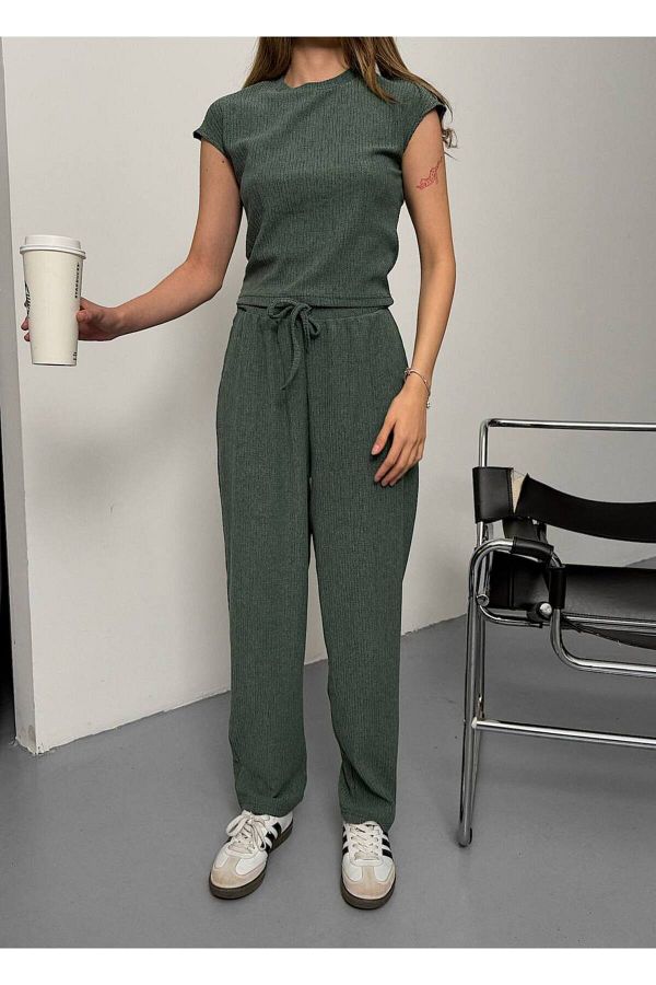 İLKCET MODA-Γυναικείο σετ Tree Bark Basic Bottom Top 1
