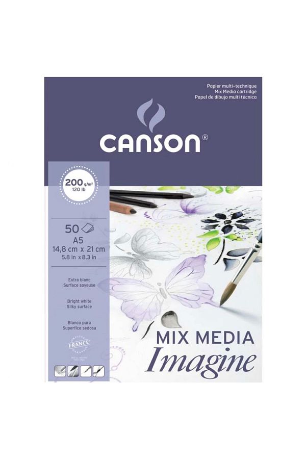 Canson-Imagine A5 14.8x21 200 gr Multi-Purpose Picture Notebook 50 Pages 1