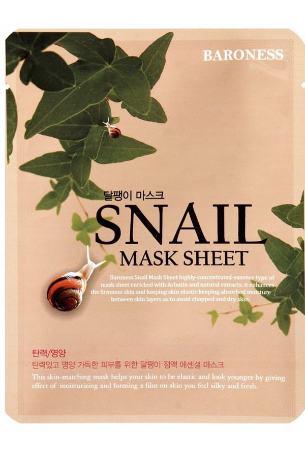 Baroness-Snail Mask Sheet, 21 g - Sheet mask with snail mucus filtrate 1