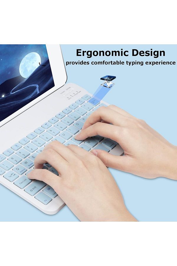 AWH-Ultra-Slim Bluetooth Keyboard  Mouse Combo, Rechargeable Compact Set iPad, iPhone, Android  PC 1