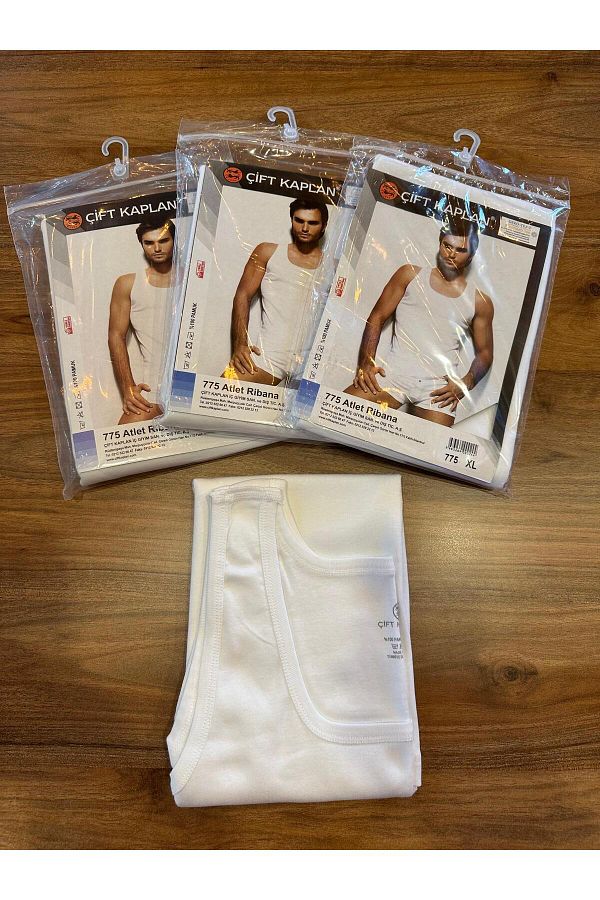 Çift Kaplan-Tricou pentru bărbați, integral din bumbac, pachet de 6 1