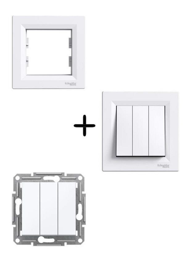 Mikasso-Asfora White Triple Key - Framed Key 1