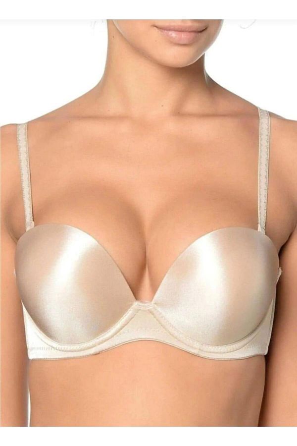 Orkide-Women's Skin Back Transparent Size 2 Enlarging Full Push-Up Bra Cindy 1
