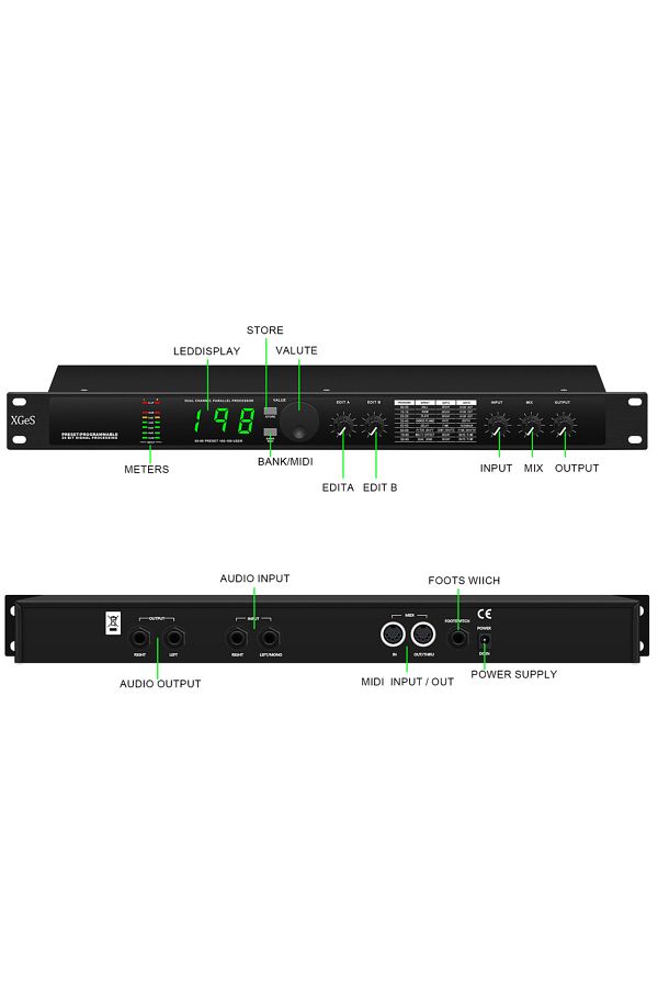 Choice-Mic4 Professional Digital Reverberation Multi Effect Dsp Processor Audio Processor Equalizer 1