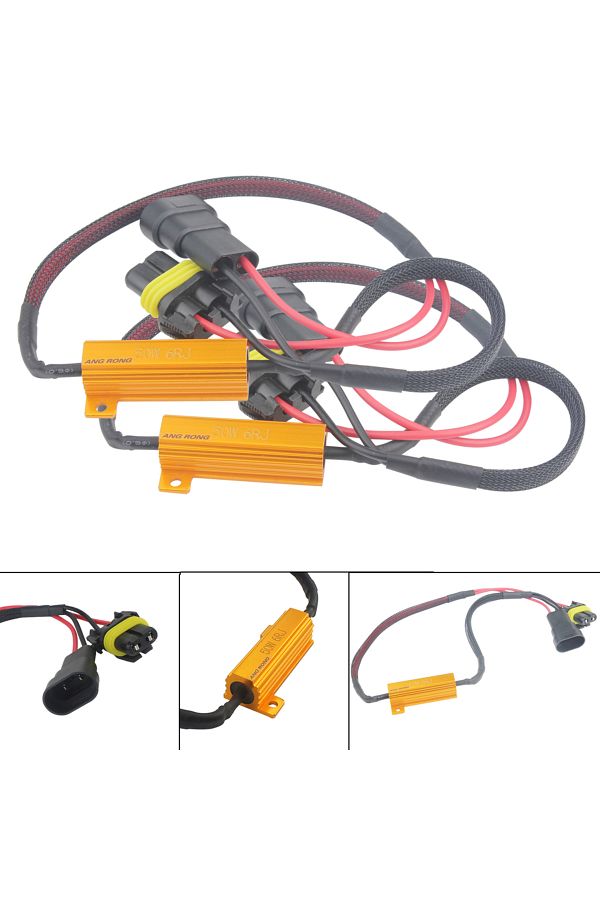Choice-ANGRONG 2x 50w 6 Ohm 9006 HB4 LED Daytime Fog Light HeadLight Error Free Load Resistor 1