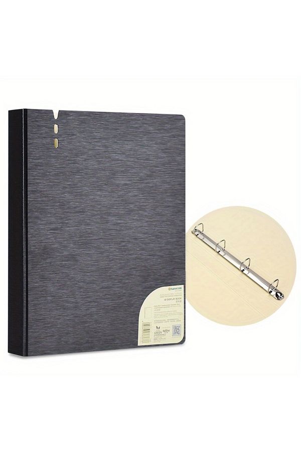 Choice-Black New Perforated Folder 4-hole D-shaped Binder Transparent Shell Pp File A4 Quick Fishing Storag 1