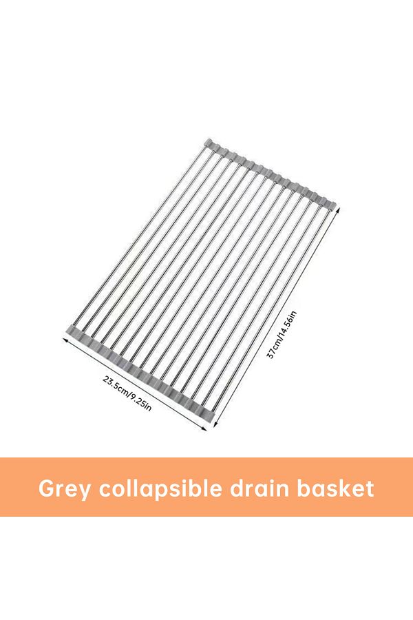 Choice-Dish Drainer Musurjoy Rolled Dish Drying Rack, Drainer Sheet, Collapsible Stainless Steel Drainer, G 1