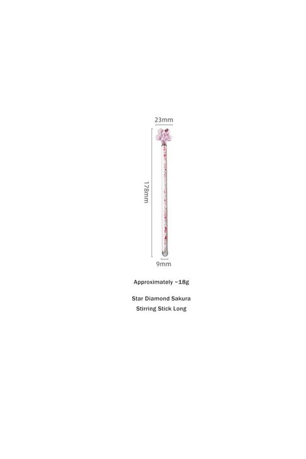 Choice-B2 Cherry Flower Cat's Claw Star Diamond Stirring Rod Shiny Glass Stick Heart-shaped Cherry-shaped D 1