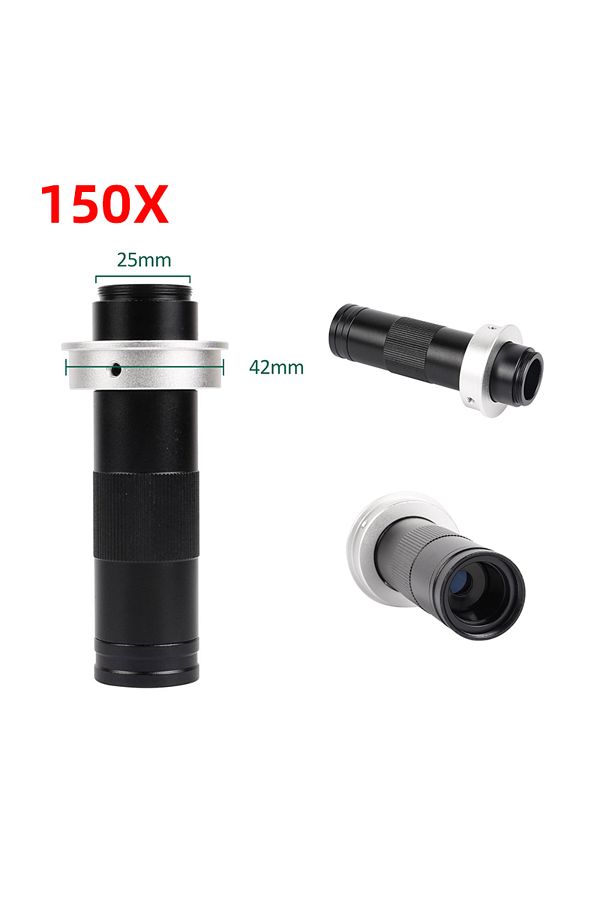 KUAIQU-150x 130x 180x Video Microscope Camera Objective Lens 180 Multiples Adjustable Zoom Lens Accessories 1