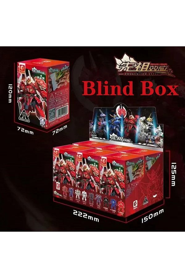 Choice-6pcs Blind Box Robot Mecha Blind Box Building Blocks Joint Movable Figure Model Mystery Box Bricks C 1