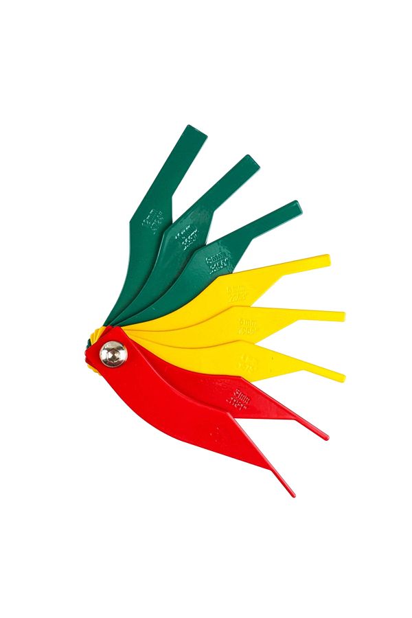 Choice-Red Brake Lining Thickness Gauge Set For Mechanics Car Automotive Pad Measuring Ruler Tool 1