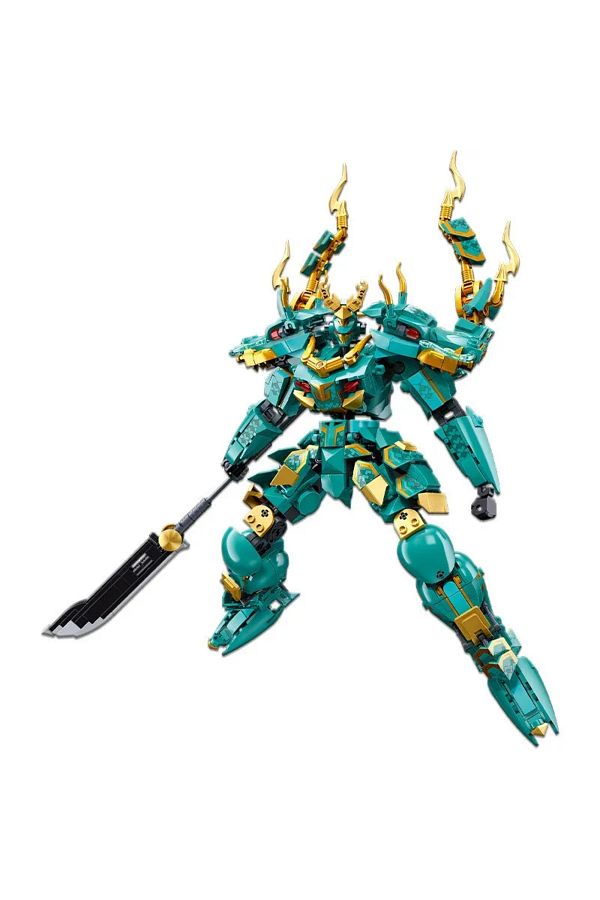 Choice-No Box Sluban Qinglong King Mecha Building Blocks Classic Mecha Figure Model Set Bricks Collect Educ 1