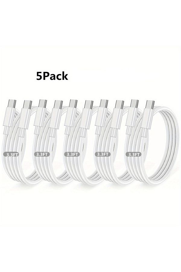 Choice-1m 5pcs C To C Cable 2/3/5pcs 60w Usb C To Usb C Cable 3.3f Type C To Type C Cable,fast Charging Cab 1