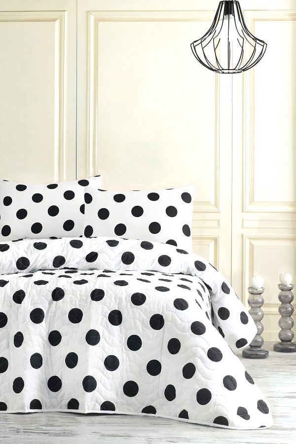 Eponj Home-single Quilted Bedspread set - B&W Point 1