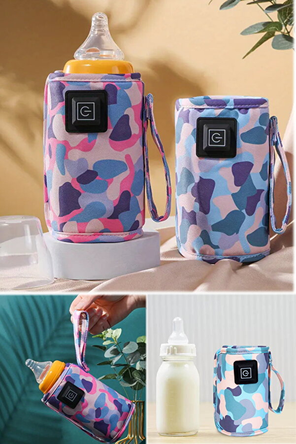 Mortingen Taşınabilir Biberon Isıtıcı 3 hızlı Sıcaklık Ayarlanabilir USB Seyahat Süt Isıtıcı Sıcaklık Kontrolü