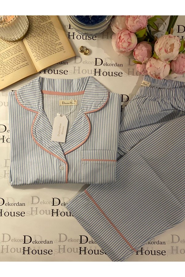 Dekordan House Blue Dream Short Sleeve Pajama Set