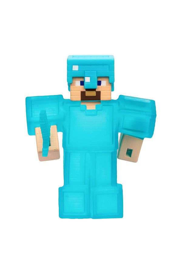 Heroes of Goo Jit Zu-Minecraft Hero Pack Steve | Stretchable Goo-Filled Figure | Interactive Sensory Toy 1