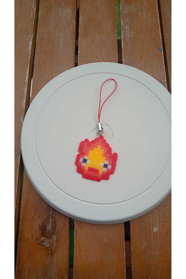 Atölye Moonlit-Calcifer Ghibli Phone Charm Phone Strap Walking Castle / Howl's Moving Castle (Red Ip) 1
