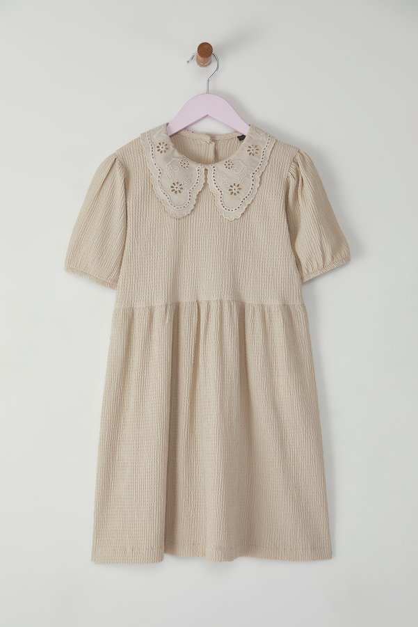 TRENDYOLKIDS Stone Mini Plain Knitted Dress Tkdss25El00022