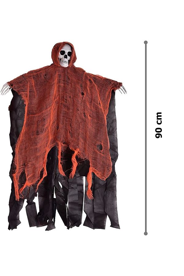 YNT İthalat-Heyf Led Lighted Laughter - Sound Sensor Skull Horror Ghost 90X50 cm Fringed Decor 1