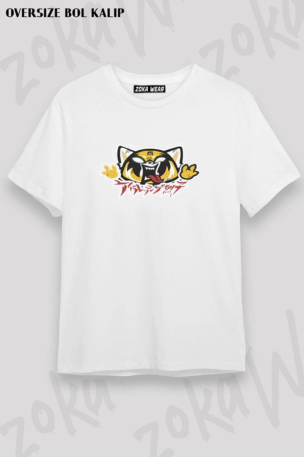 ZOKAWEAR-Unisex Oversize Fit Aggretsuko Design Printed Tshirt 1