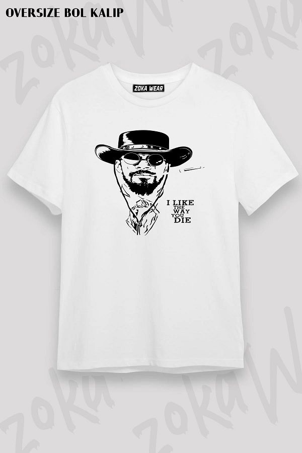 ZOKAWEAR-Unisex Oversize Fit Django Unchained Design Printed Tshirt 1