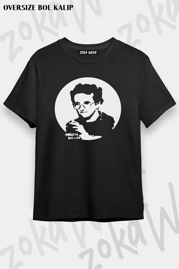 ZOKAWEAR-Roberto Bolano Infrarrealist Printed Unisex Oversize Tshirt 1