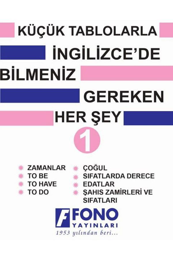 Fono Yayınları-Everything You Need to Know in English with Small Tables 1