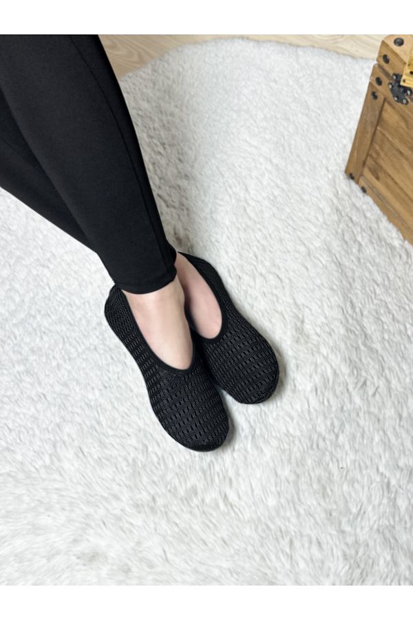 Patiköşe-Unisex Basic Home Booties Home Flats Breathable Design Non-Slip Sole Flexible Structure New Model 1
