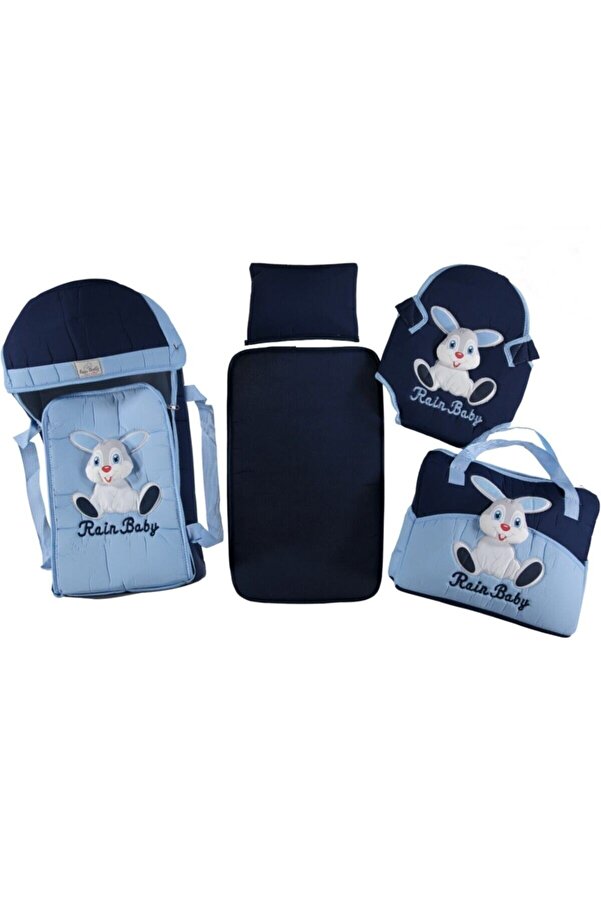 Rain Baby Rain Bebek Taşıma 4 Lü Seti Mavi