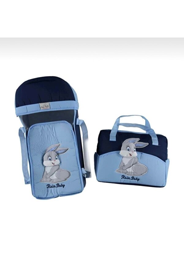 Nenny Baby Lüx 2li Bebek Taşıma Seti(PORTBEBE ÇANTA) Lacivert