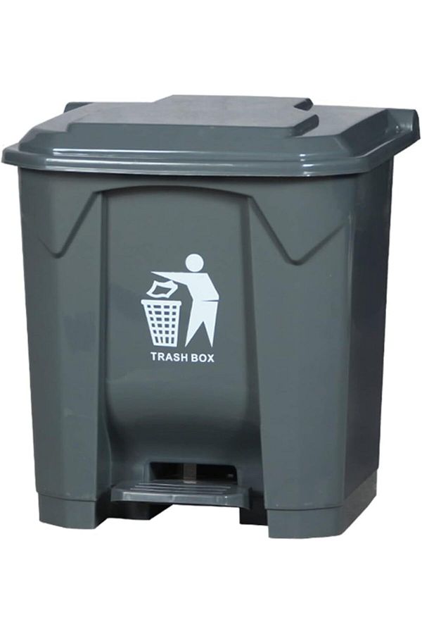 mastergold-Grey Heavy Duty Plastic Waste Bin (30L) with Pedal for Home and Commercial Use | Trash Can with Lid 1