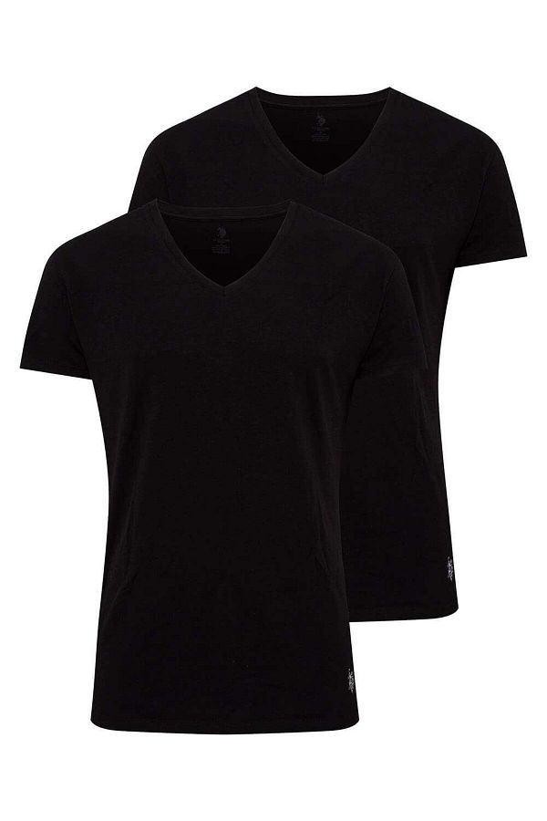 U.S. Polo Assn.-Men's 2-Piece V-Neck Undershirt Black - Bry2Ae287.835.981 1