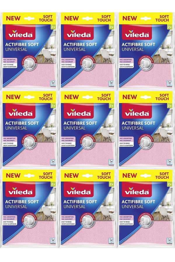 Vileda-Actifibre Soft Universal New Soft Touch (Pack of 2) (Set of 9) 1