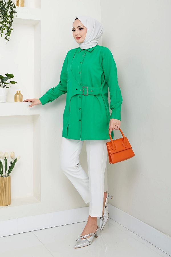 Nevayla Moda-Green Design Shirt - Buckle / Ü0101 1