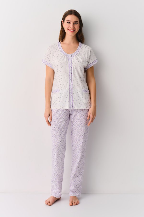 Suwen Wendy Shirt Collar Pajama Set