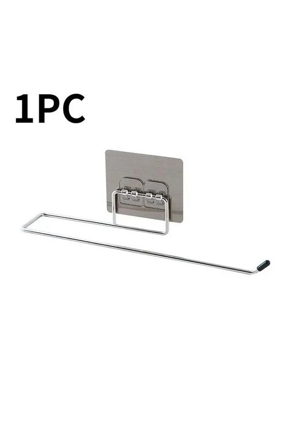 Choice-1pc 1/4pcs Kitchen Paper Holder Towel Storage Hook Toilet Paper Holder Towel Stand Storage Rack Tiss 1