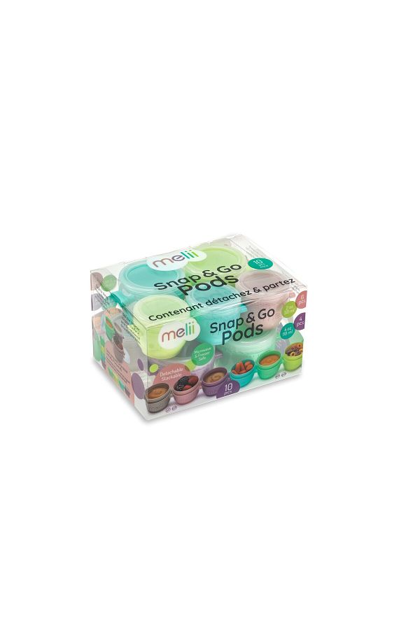 Melii-SADA 10 NÁDOBY SNAP&GO, MELII, 6*59 ML + 4*118 ML 1