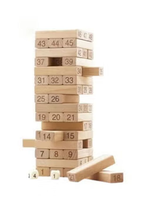 Generic-Classic Wooden Block Set That Is Non-toxic, Eco-friendly And Stackable Consists Of 51 Pieces 1