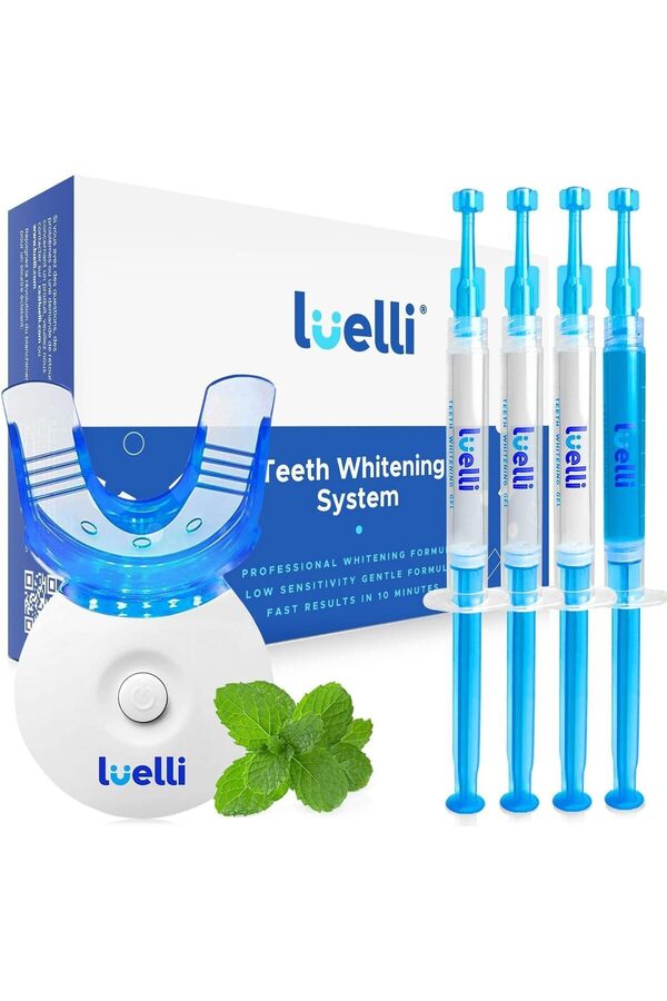 Luelli-35% Carbamide Peroxide Teeth Whitening Kit |   Uv Led Light, Teeth Whitening Gel, Teeth Stain Remover 1