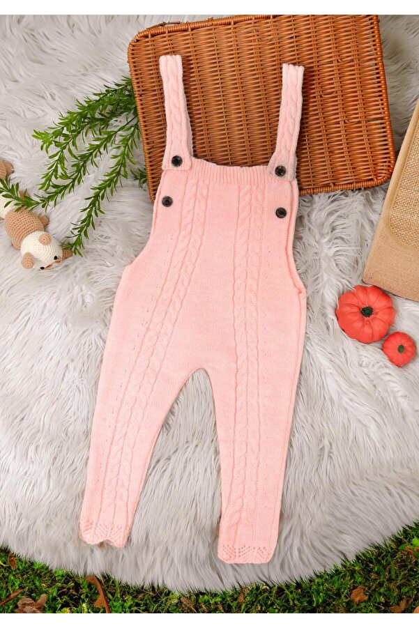 Cloudy Kids Kız Bebek Triko Salopet