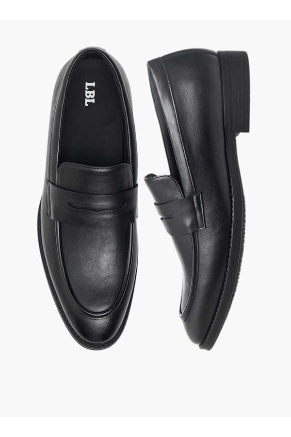LBL by Shoexpress-LBL by Shoexpress Solid Loafers with Cutout Detail 1
