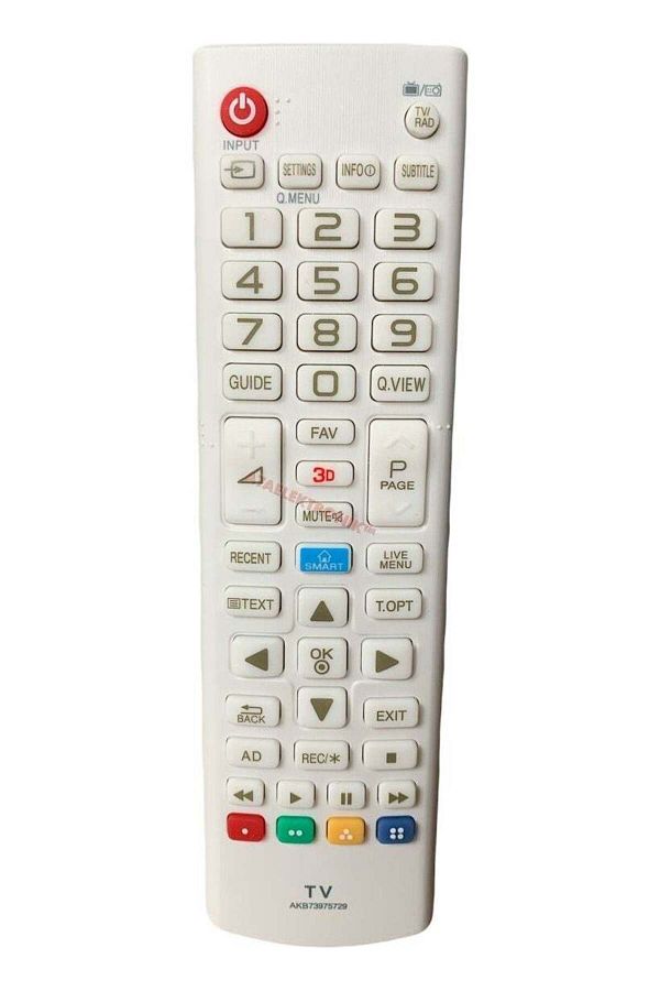 erorex-LG Smart Compatible with All Models LCD LED TV Remote with 3D Buttons White 1