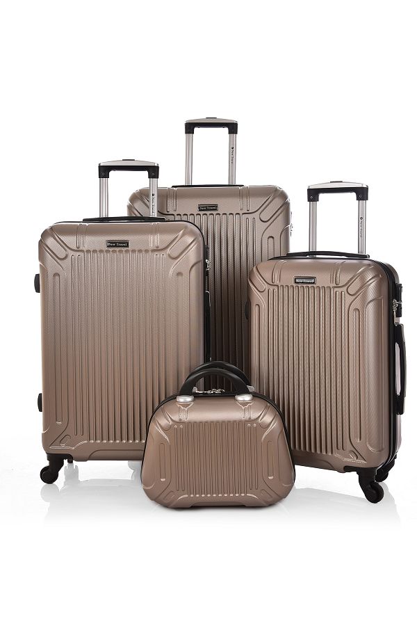 New Travel-مجموعة حقائب سفر صلبة من مادة ABS مكونة من 4 قطع مع حقيبة تجميل مقاس 28/24/20/12 بوصة 0176/4P 1
