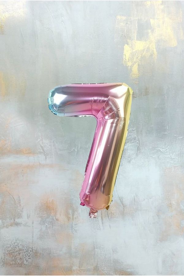 Partile-Rainbow Number Foil Balloon 76 cm Party Entertainment Celebration Birthday 1