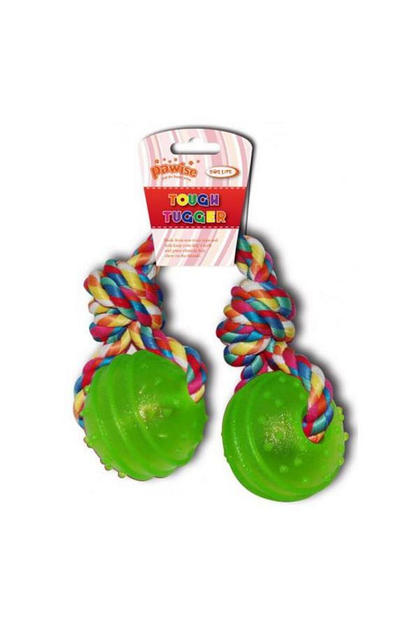 Pawise-42 cm Wide Dog Toy with Two Balls and Floss - 141036 1
