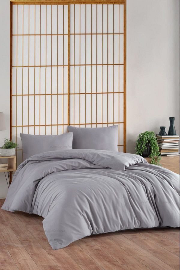 Formeya-Doppeltes elastisches Bettlaken-Set aus 100 % Baumwolle, 4 Farben 1