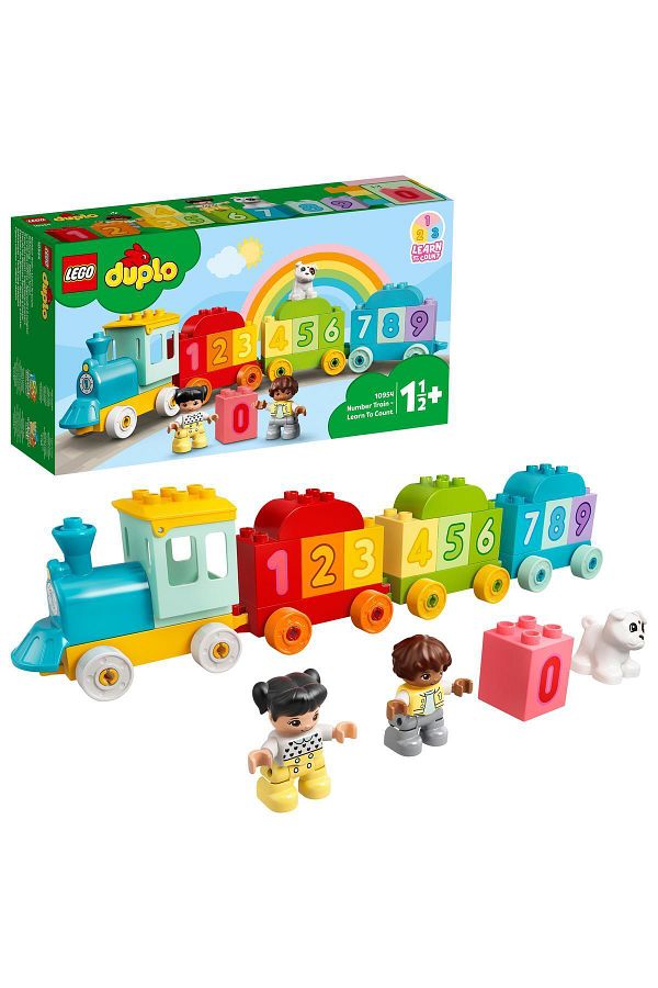 LEGO-® DUPLO® قطار الرقم الأول - تعلم العد 10954 - مجموعة بناء لعبة للأطفال الصغار (23 قطعة) 1