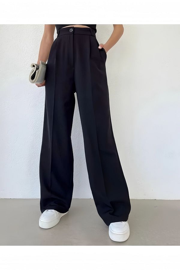 coder-Black Women's Palazzo Trousers 1