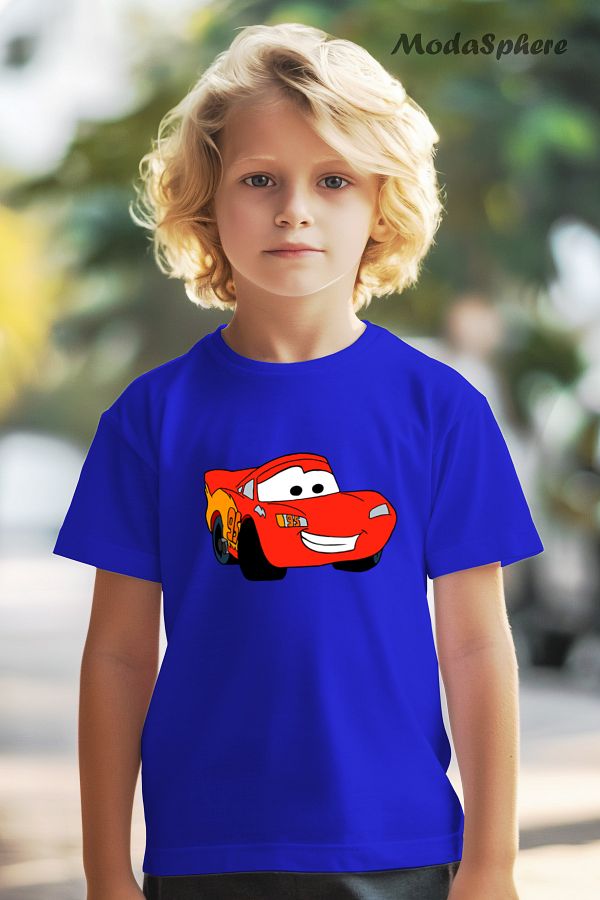 ModaSphere-Lightning Mcqueen Red Car Printed Oversize Tshirt 1